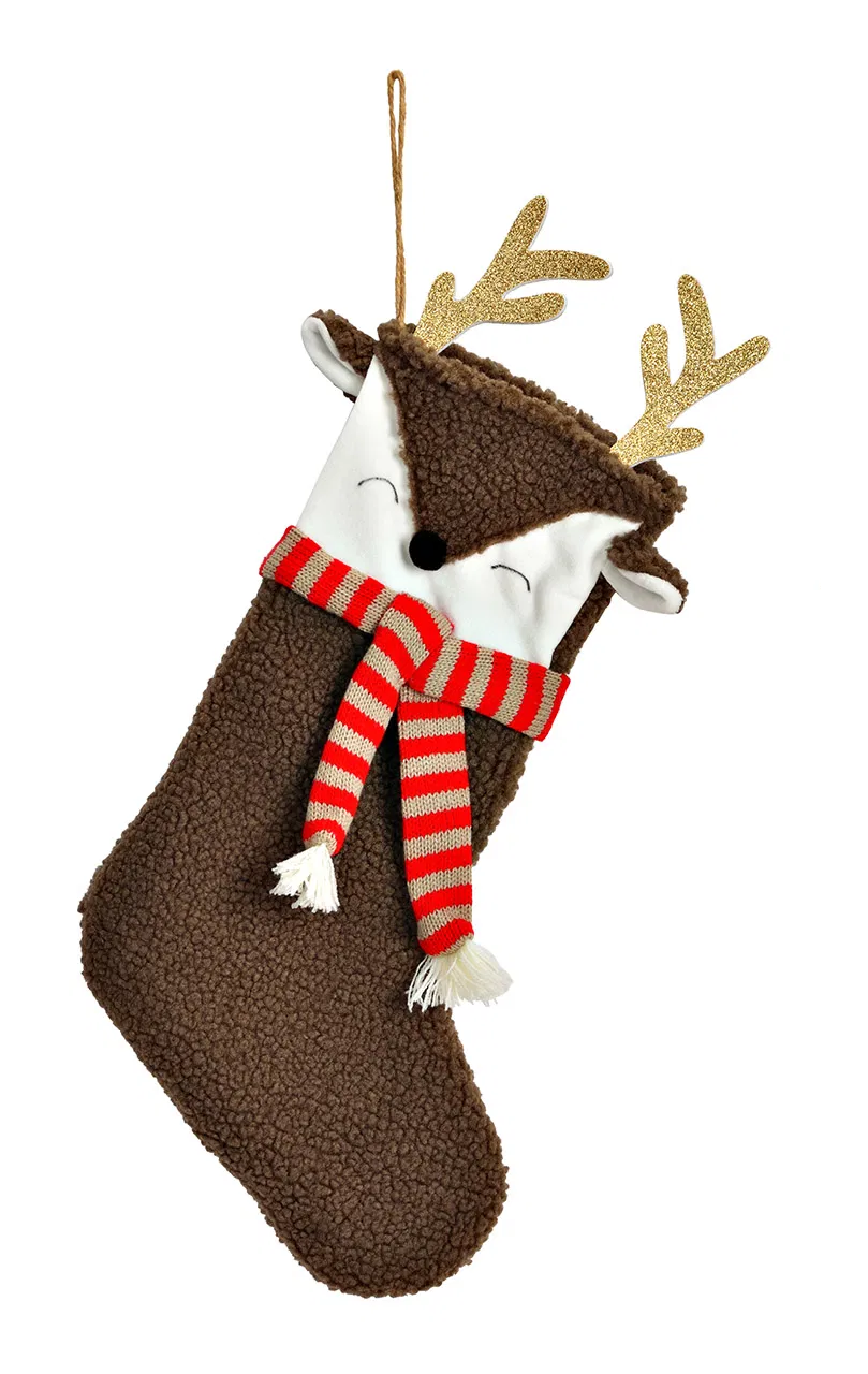 Karácsonyi zokni - Bolyhos rénszarvas