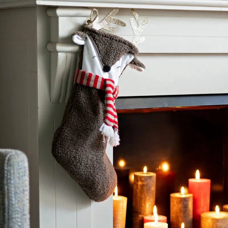 Karácsonyi zokni - Bolyhos rénszarvas