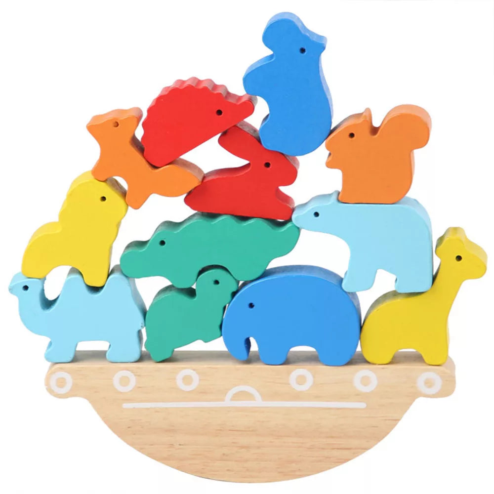 Fa egyensúlyozó játék- Noé bárkája