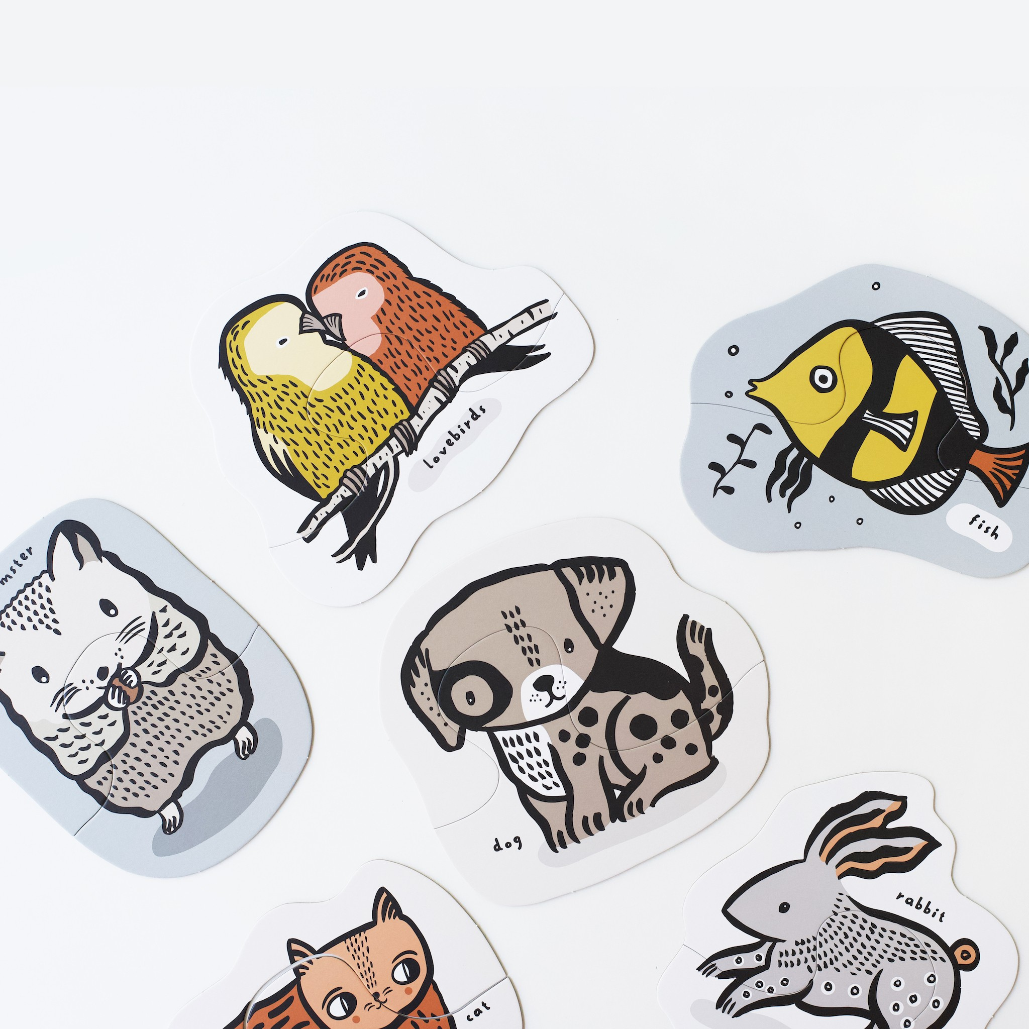 Wee Gallery állatos baba puzzle összeillesztve