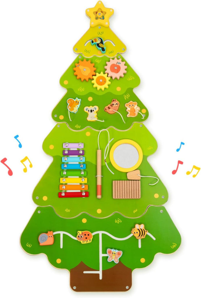 Óriási fenyő matatófal, falra szerelhető (101 x 54 cm)