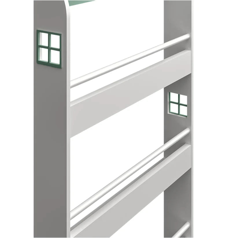 Házikó könyvespolc – 4 polccal (60x39x91.5 cm)