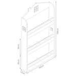 Házikó könyvespolc – 4 polccal (60x39x91.5 cm)