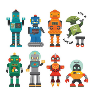 Kreatív robotkombinációk mágneses elemekkel – Petit Collage játék