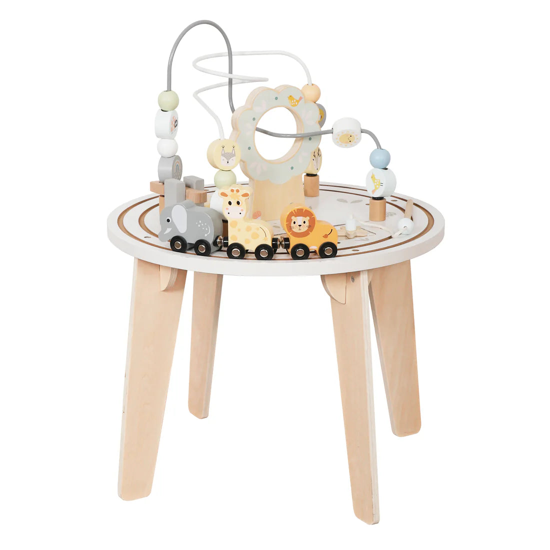 Oktatóasztal kisvasúttal, pasztell