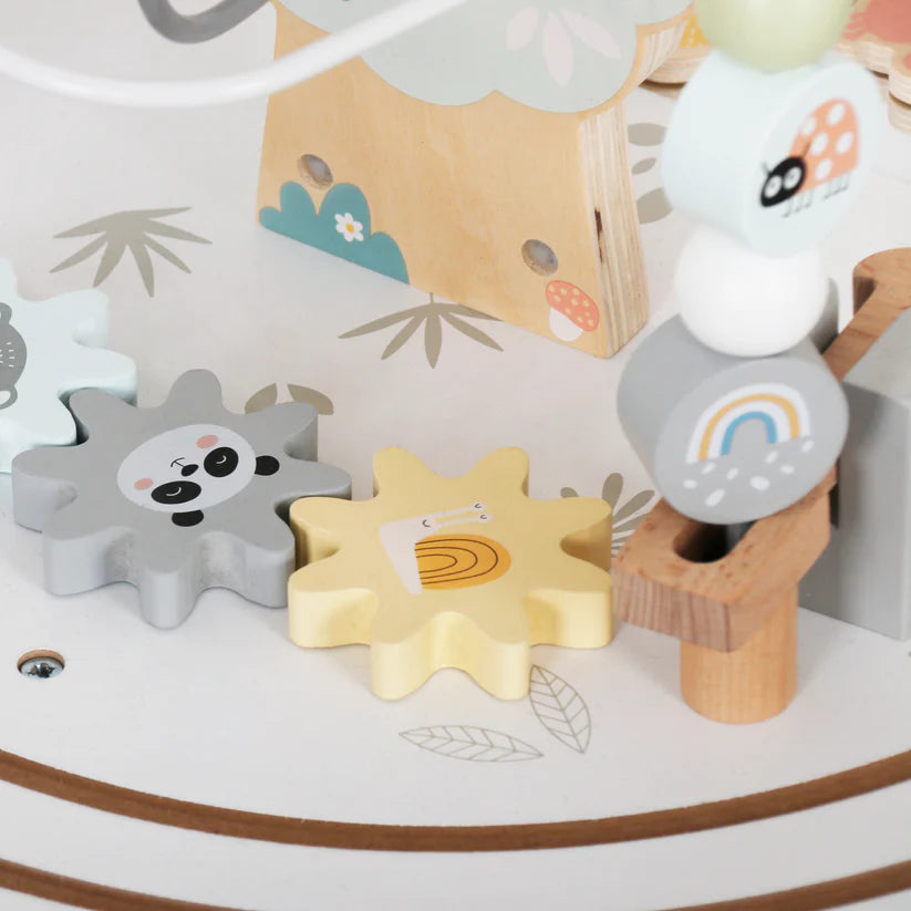 Oktatóasztal kisvasúttal, pasztell