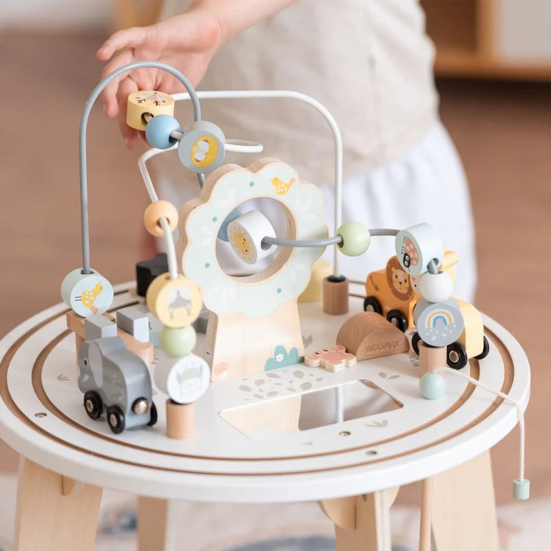 Oktatóasztal kisvasúttal, pasztell