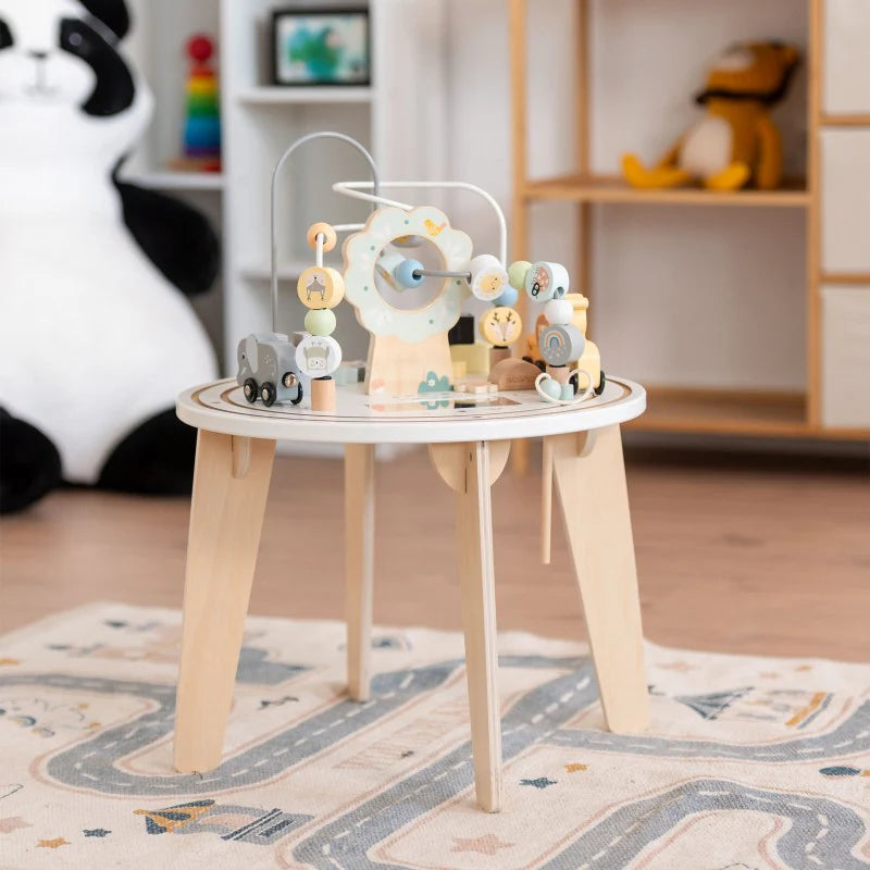 Oktatóasztal kisvasúttal, pasztell