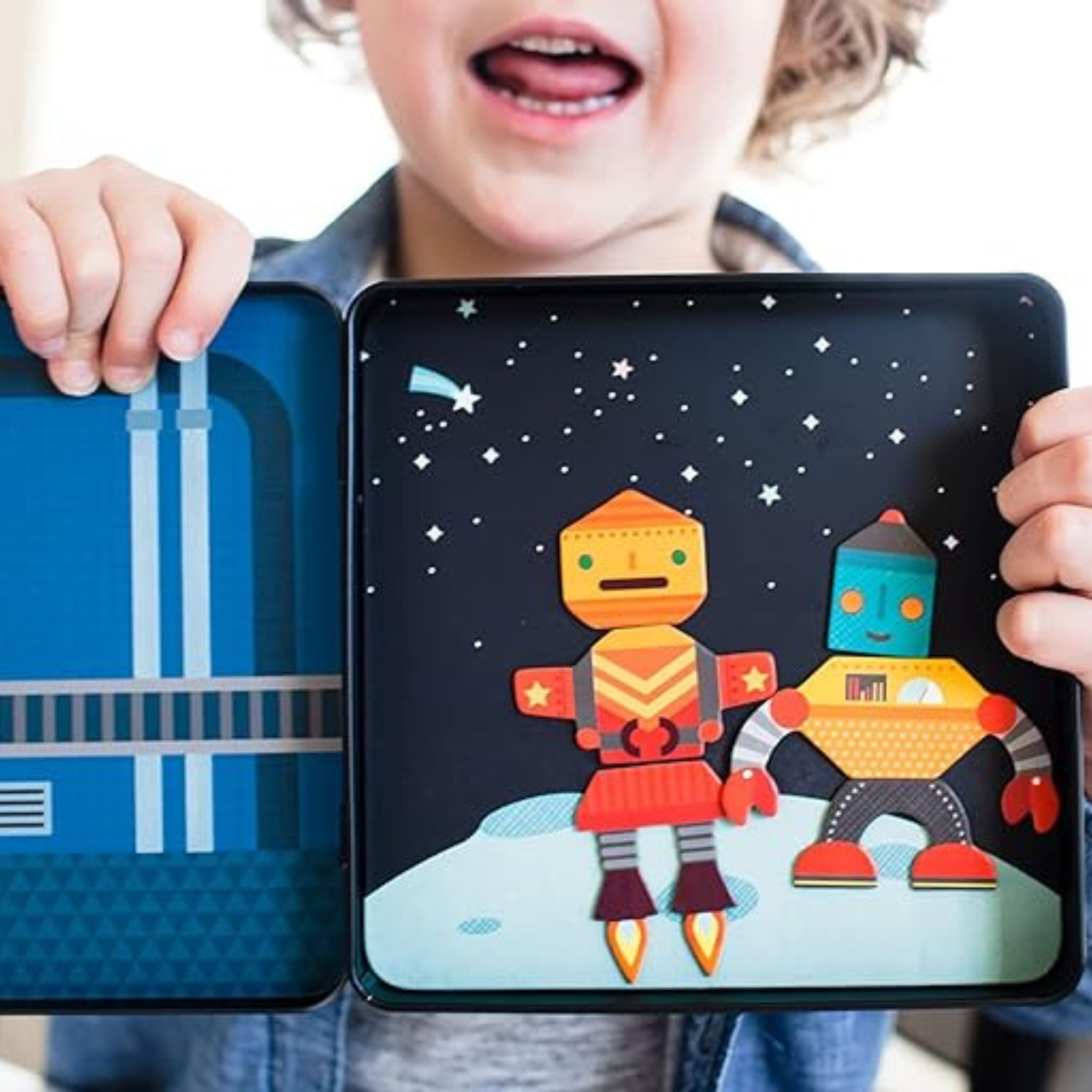 Gyerekek robotot építenek mágneses elemekből - sok vidám pillanatot okoz