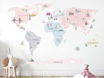 térkép falmatrica rózsaszín-2